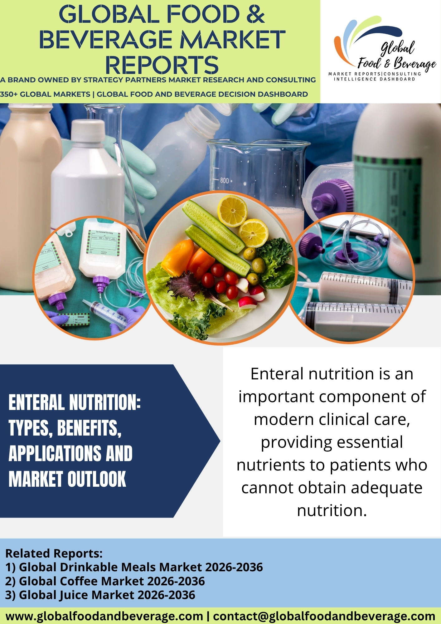Enteral Nutrition: Types, Benefits, Applications and Outlook